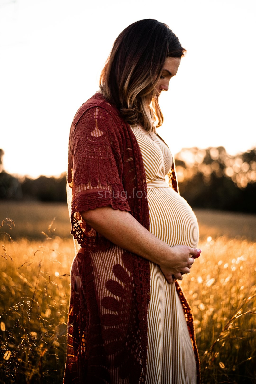 Calm maternal moment